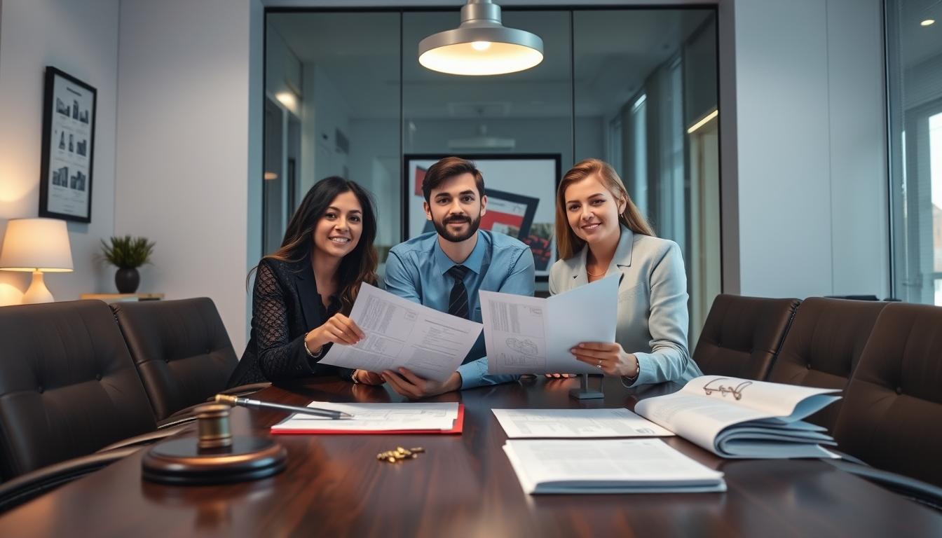 Family assessing legal documents